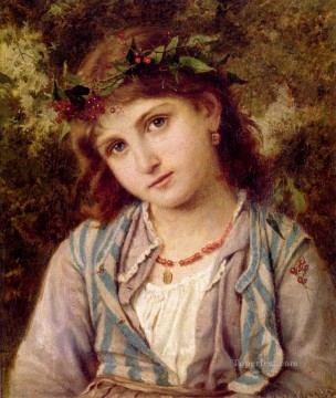 Sophie Gengembre Anderson Painting - An Autumn Princess genre Sophie Gengembre Anderson